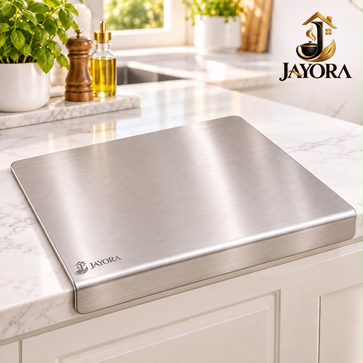 Jayora stainless steel chopping board front