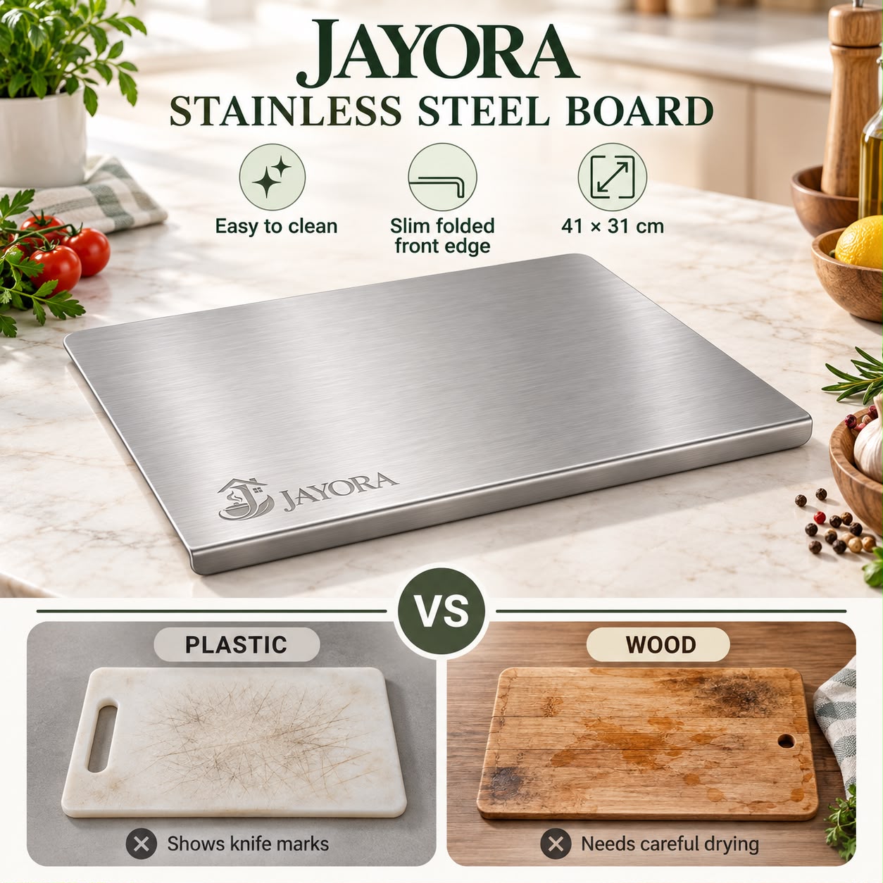 jayora stainless steel chopping board